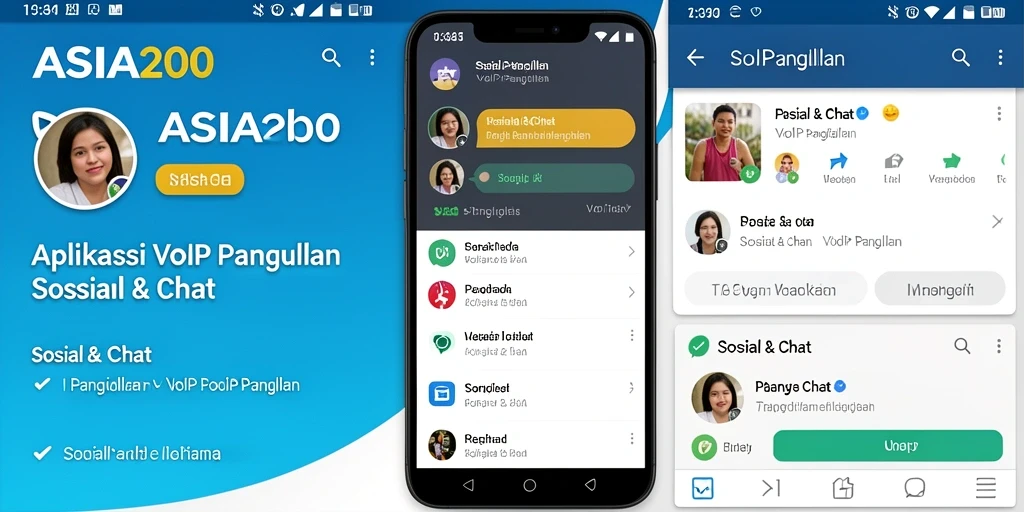 Tampilan antarmuka utama ASIA200 untuk VoIP Panggilan yang intuitif.