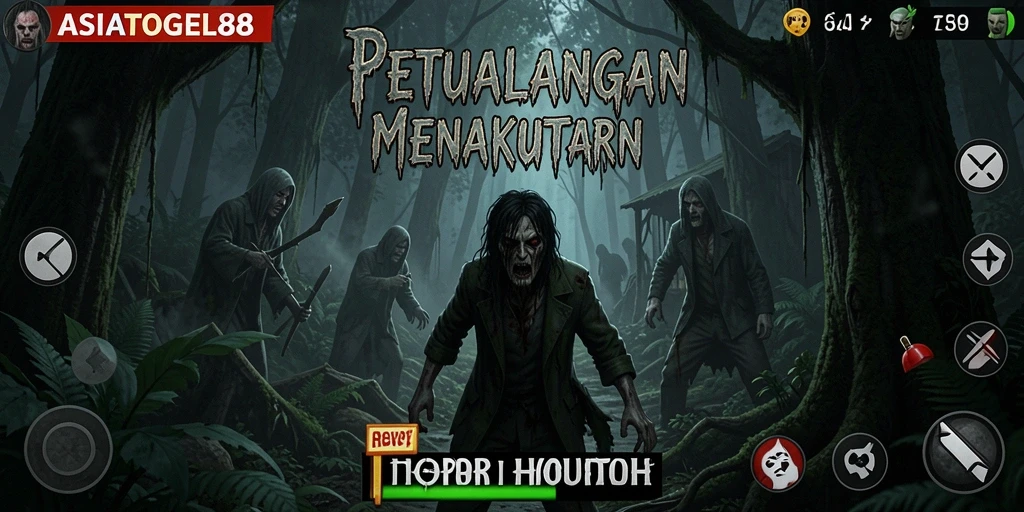 Tampilan antarmuka menakutkan dari <strong>ASIATOGEL88</strong> saat menjelajahi hutan yang gelap.