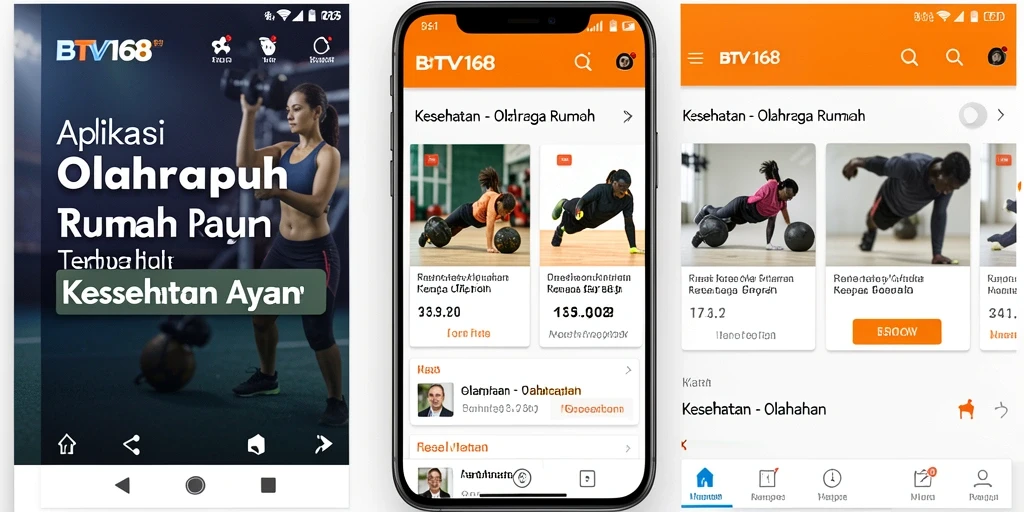 Screenshot BTV168 menunjukkan antarmuka pengguna yang mudah digunakan untuk olahraga di rumah.