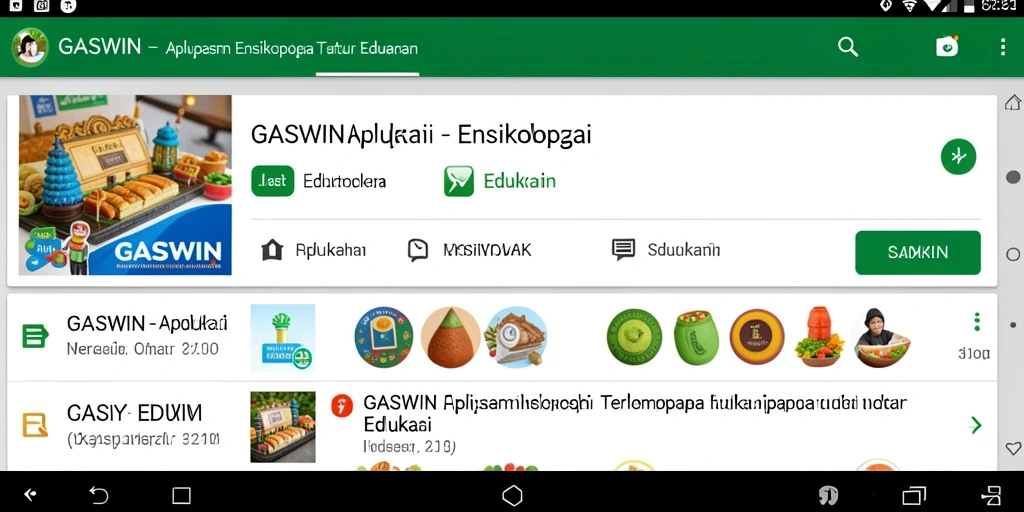 Antarmuka aplikasi GASWIN yang informatif dan edukatif.