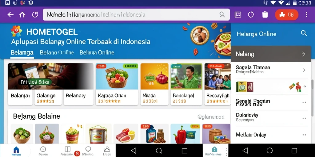 Tampilan antarmuka pengguna HOMETOGEL yang menarik dan mudah digunakan.