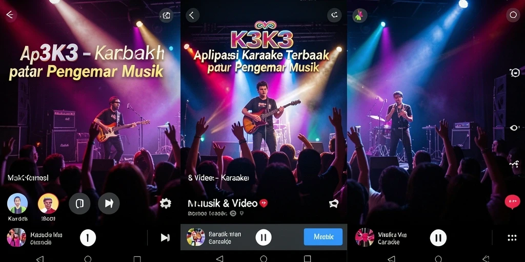 Antarmuka K3K3 yang modern untuk pengalaman karaoke.