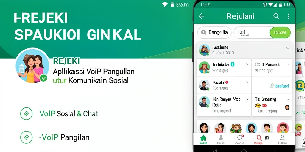 Tampilan antarmuka REJEKI saat melakukan VoIP Panggilan.