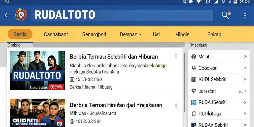 Tampilan antarmuka RUDALTOTO yang informatif dan menarik.