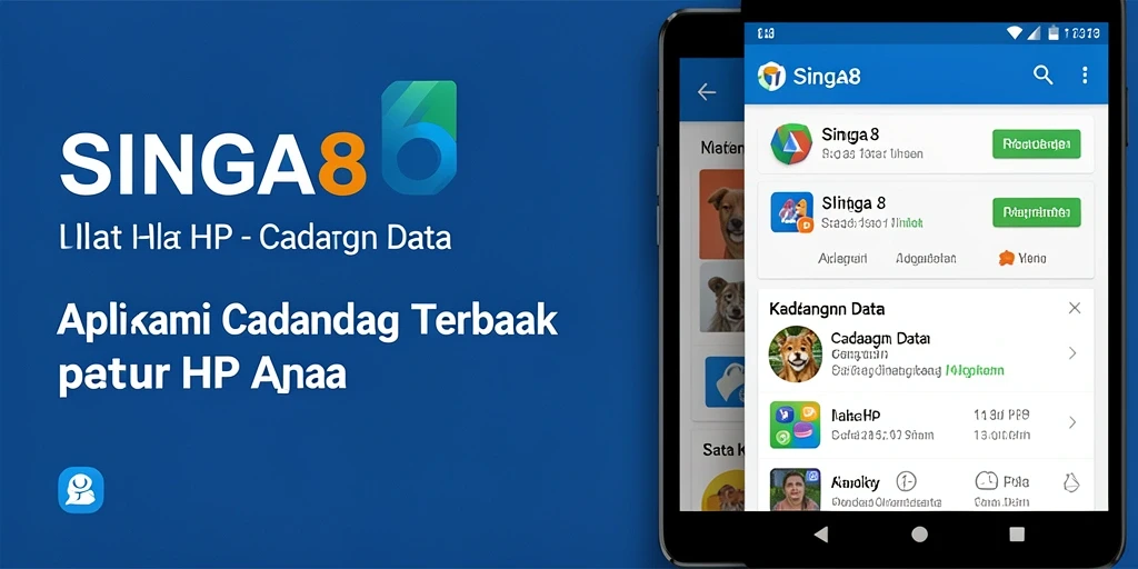 Tangkapan layar antarmuka SINGA8 sebagai alat Cadangan Data