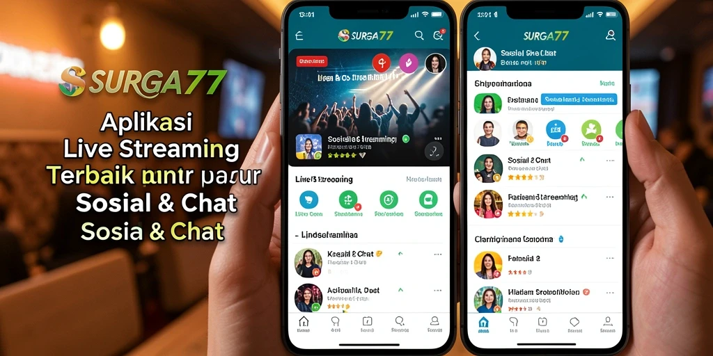 Tampilan antarmuka intuitif SURGA77 dengan fungsi Live Streaming yang canggih.