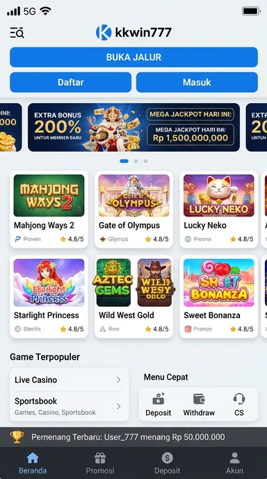 Link Alternatif Pusat Unduh APK kkwin777 Terbaru